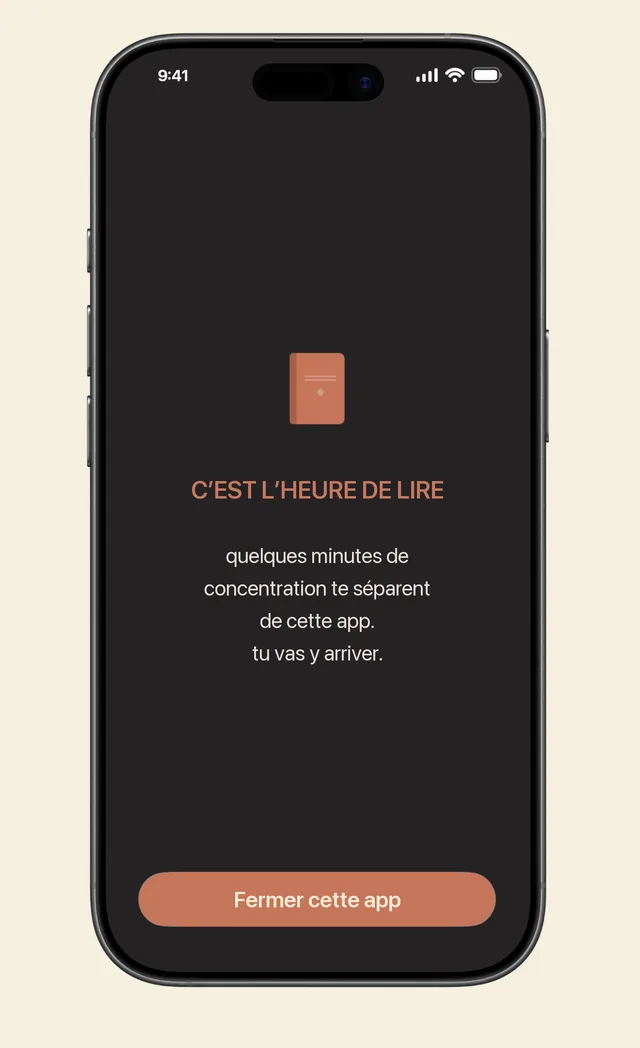 Le bouclier Temps d’écran sur une appli verrouillée : C’est l’heure de lire